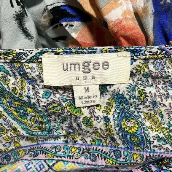 Umgee Sage V-Neck Floral Peasant Dress Women’s SM- gorgeous Boho BEAUTY Size M - Picture 10 of 11